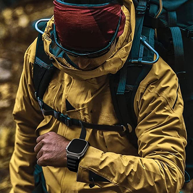 Alogy Pasek do Apple Watch 4/5/6/7/8/SE (38/40/41mm) sportowa opaska do zegarka Sport Strap Czarny