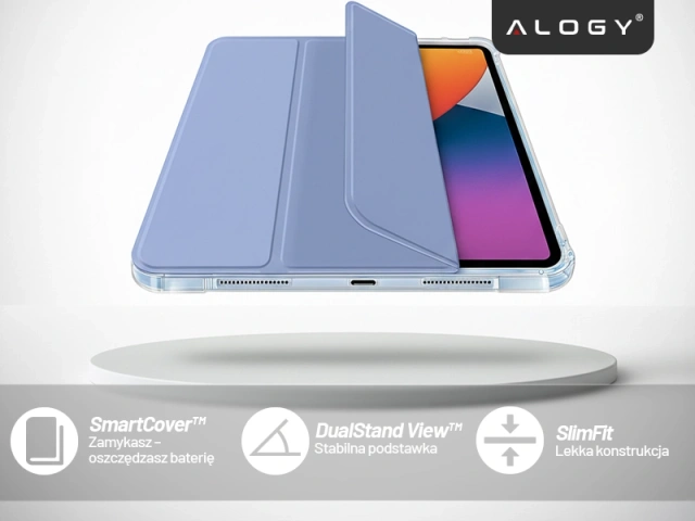 Etui do Apple iPad 11gen. 11" 2025 / 10gen. 10.9" 2022 – hybrydowa ochrona z miejscem na rysik, składana okładka z funkcją podstawki, precyzyjne dopasowanie – Alogy HybridBook™ Case Lawendowy