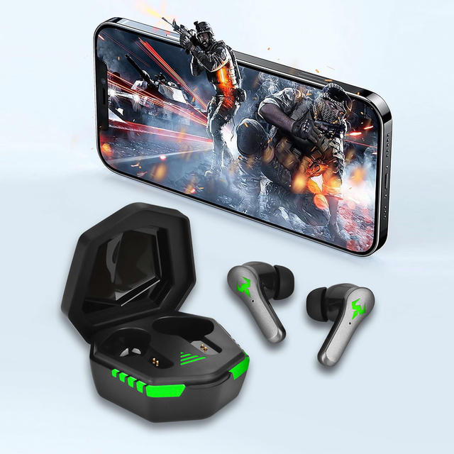Alogy Słuchawki bezprzewodowe Bluetooth 5.2 TWS 9D EarPhones z stacją dokującą z mikrofonem PowerBank dla graczy Czarne