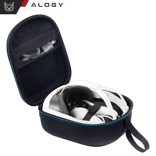 Etui ochronne do Oculus Quest 3 Alogy Hard Case obudowa ochronna + ochrona okularu Czarne