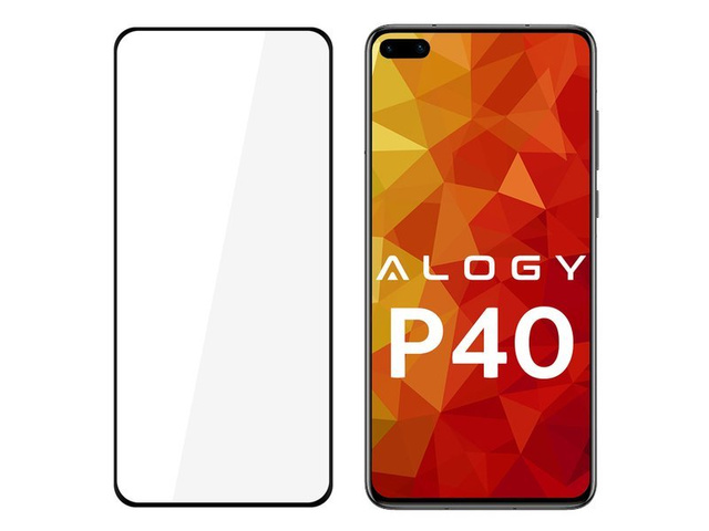 Alogy Szkło na telefon case friendly Full Glue do Huawei P40 czarne
