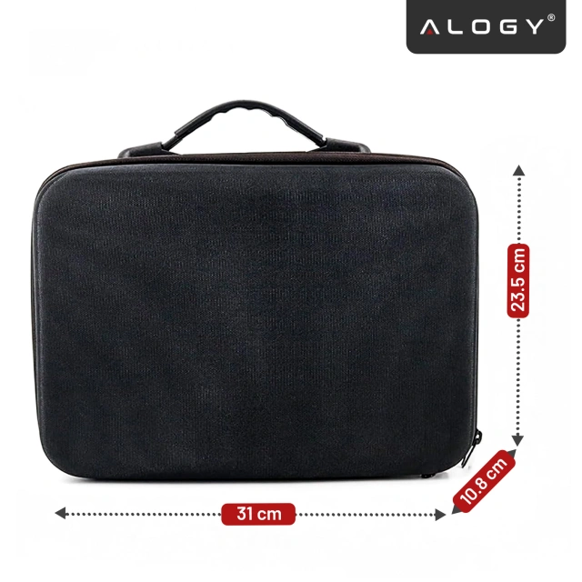 Alogy Hard Case Pokrowiec sztywny kuferek walizka etui do drona DJI Mini 4 Pro / DJI Mini 3 Pro / Mini 3 twarde z paskiem Czarny