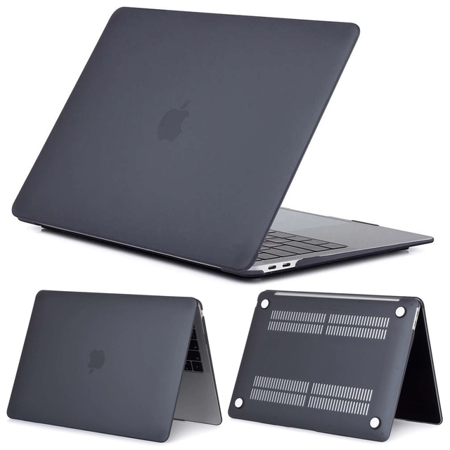 Etui Alogy Hard Case mat do Apple MacBook Air 13 2021 2020 M1 2019 2018 A2337 A2179 A1932  Czarne