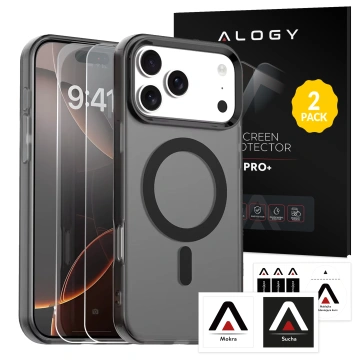 Etui do Apple iPhone 17 Pro – matowa obudowa do MagSafe z ochroną obiektywu, smukłe i odporne na zarysowania, idealne dopasowanie – Alogy Skinny MatteCase™ Czarne