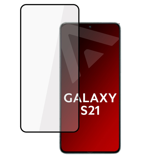 Alogy Full Glue case friendly Szkło hartowane do etui do Samsung Galaxy S21 Czarne