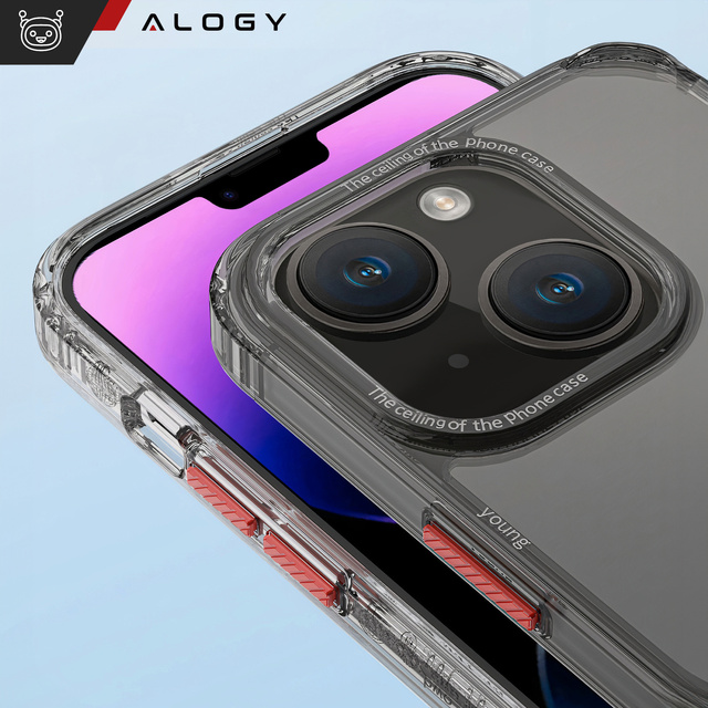 Alogy Protective Case Etui na telefon obudowa ochronna do Apple iPhone 14 Czarno-przezroczyste