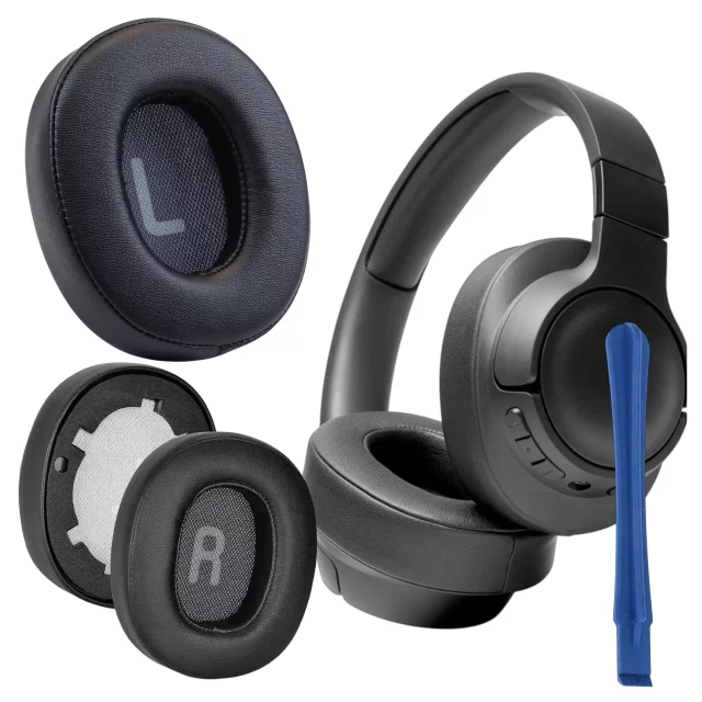 Nauszniki 2x wymienne pady gąbki do słuchawek do JBL Tune 700BT 710BT 720BT 750BTNC Alogy Earpads Czarne + urządzenie do demontażu