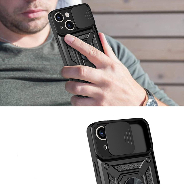  Alogy Etui na telefon Camshield Stand Ring z osłonką na aparat do Apple iPhone 13 Mini