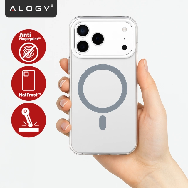 Etui do Apple iPhone 17 Pro Max – matowa obudowa do MagSafe z ochroną obiektywu, smukłe i odporne na zarysowania, idealne dopasowanie – Alogy Skinny MatteCase™ Białe