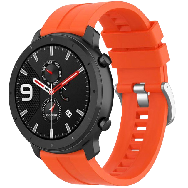 Alogy Gumowy Uniwersalny pasek sportowy soft band do smartwatcha 22mm Pomarańczowy