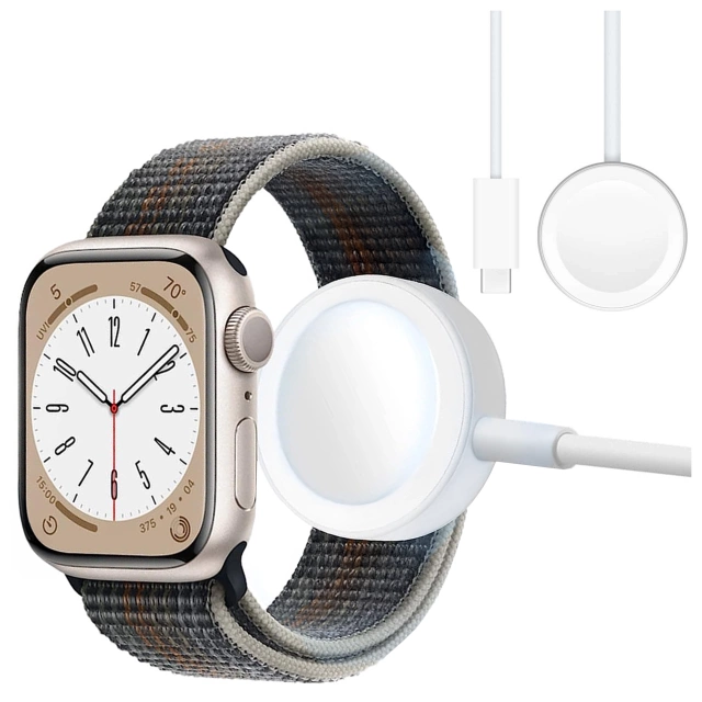 Alogy Ładowarka indukcyjna QI Charger do Apple Watch USB-C 100cm Biała