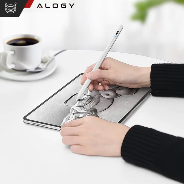 Rysik Alogy Stylus Pen Pencil dotykowy do ekranów telefonu tabletu do Apple iPad / iPhone Biały