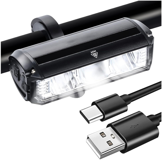 Alogy 610 Lampka rowerowa przednia halogen LED światło oświetlenie roweru na przód rower kierownicę Mocna 900lm czarna