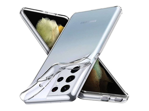 Etui na telefon silikonowe do Samsung Galaxy S21 Ultra silikonowe przezroczyste
