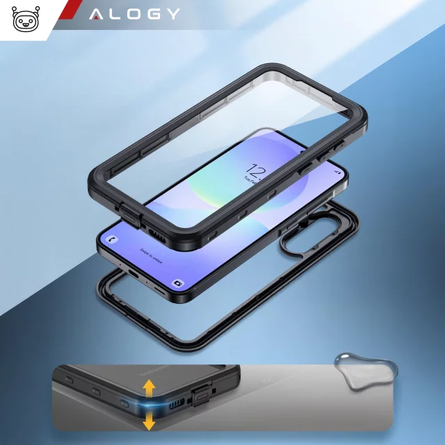 Etui Wodoodporne do Samsung Galaxy A36 5G / A56 5G Alogy HydroArmor™ IP68 Case z przezroczystym tyłem Pancerna obudowa 360