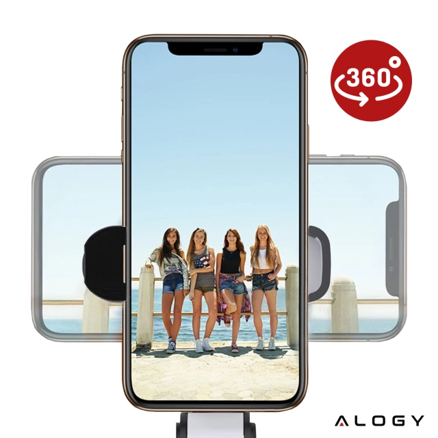 Selfie stick Alogy Tripod Stand Uchwyt ze statywem na telefon z pilotem Bluetooth Czarny