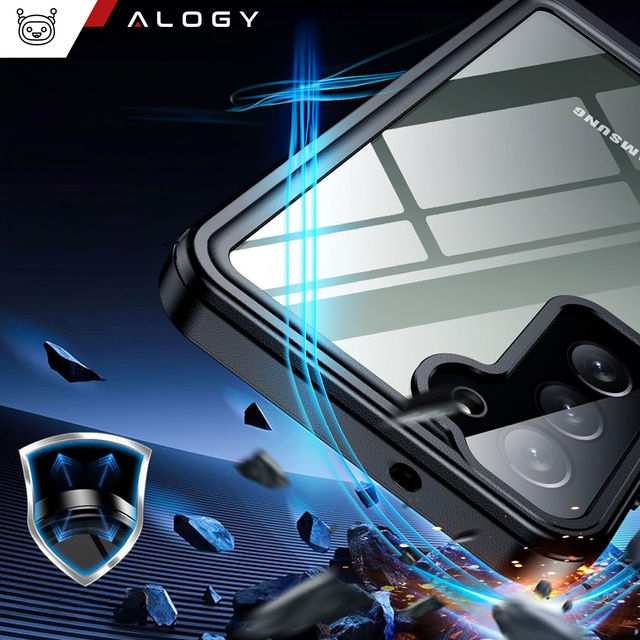 Alogy Etui do Samsung Galaxy S23+ Plus Pancerne wodoodporne IP68 360 Armor Case wbudowana szybka czarne
