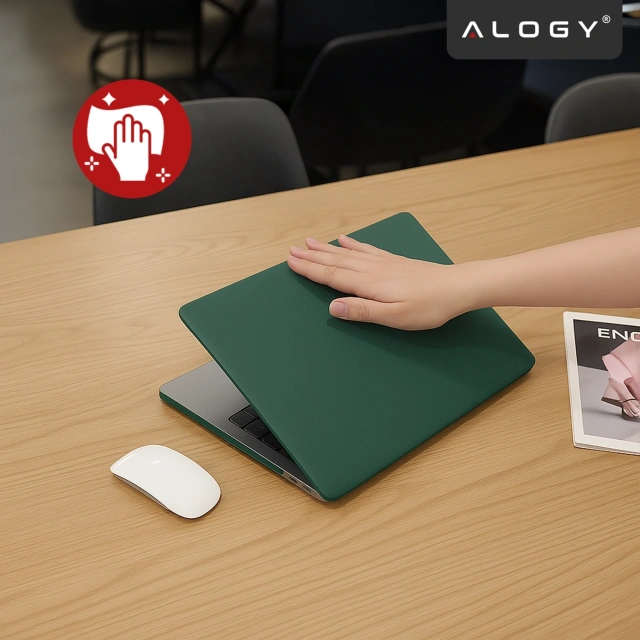 Etui do Apple Macbook Air 15 2023-2025 (M2/M3/M4) – elastyczna, matowa obudowa ochronna, lekka i odporna – Alogy AirGuard™ Zielony