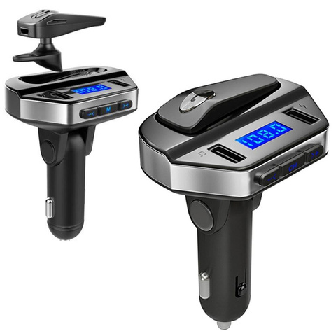 Alogy Ładowarka samochodowa Transmiter FM Bluetooth 5.0 Karta pamięci USB QC 3.0 USB-C PD 18W