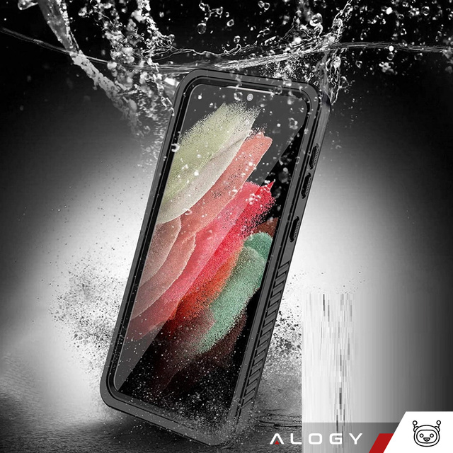 Alogy Etui wodoodporne do Samsung Galaxy S23 360 Pancerne Armor IP68 ze smyczką Czarne