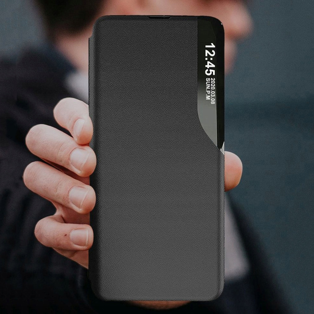 Alogy Etui na telefon z klapką portfel skórzany Smart View Cover do Xiaomi Redmi Note 10 Pro