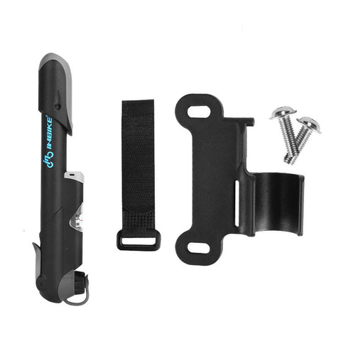 Alogy Pompka rowerowa ręczna Bike Pump z miernikiem ciśnienia powietrza Czarna