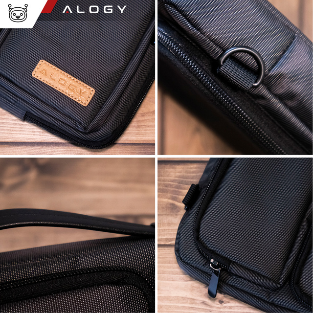 Alogy Torba Etui na MacBooka, laptopa, tableta 15.6" z paskiem na ramię Czarna