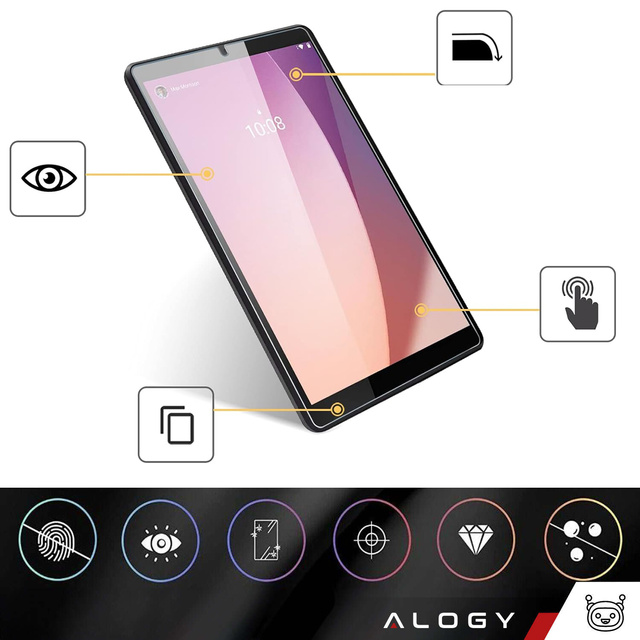 Alogy Szkło hartowane na tablet 9H do Lenovo Tab M8 TB-8505F, TB-8505L, TB-8705X, TB-8705F, TB-8705L