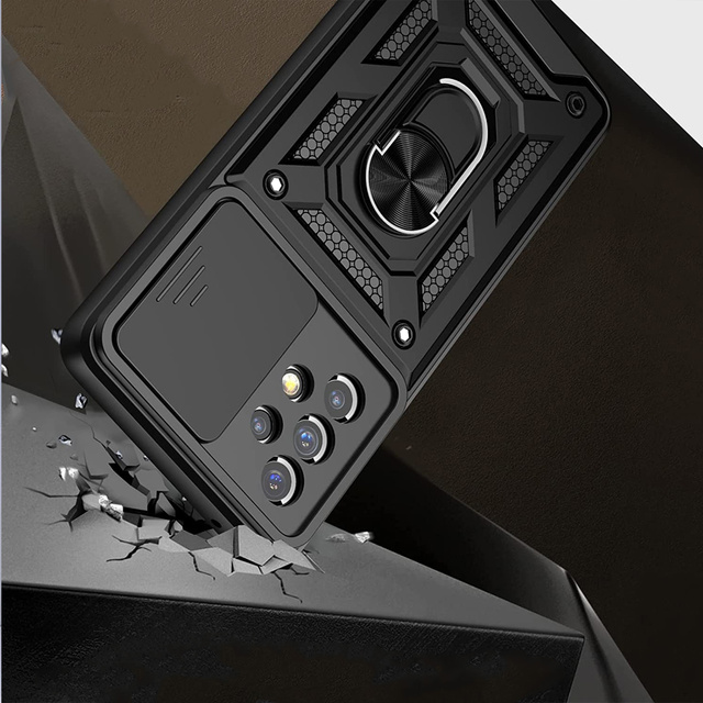 Alogy Camshield Stand Ring Etui na telefon z osłonką na aparat do Samsung Galaxy A73 / A73 5G