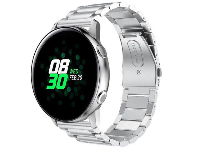 Stainless steel bransoleta do Galaxy Watch Active 2 44mm Alogy srebrna