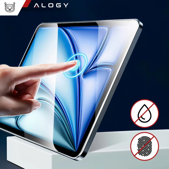 Szkło Hartowane 9H do Apple iPad Air 11" 6 / 7 / 2024-2025 , Wzmocnione i Odporne na Zarysowania, Łatwy Montaż Bez Bąbelków, Alogy Screen Protector Pro+™