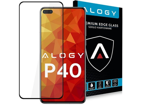 Alogy Szkło na telefon case friendly Full Glue do Huawei P40 czarne