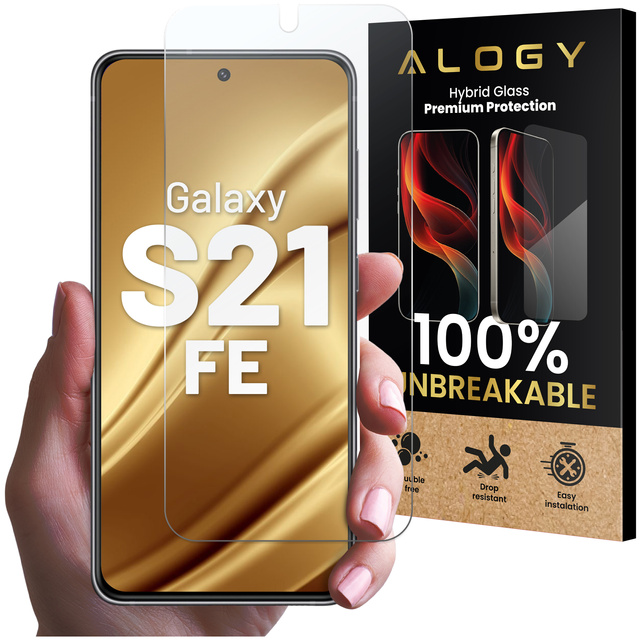 Szkło hybrydowe do Samsung Galaxy S21 FE na ekran Alogy Flexi Glass 9H Case Friendly płaskie na ekran