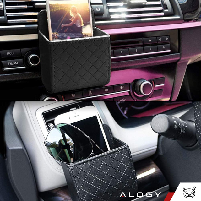 Alogy Organizer samochodowy Car Organizer Air Vent na kratkę do auta Czarny