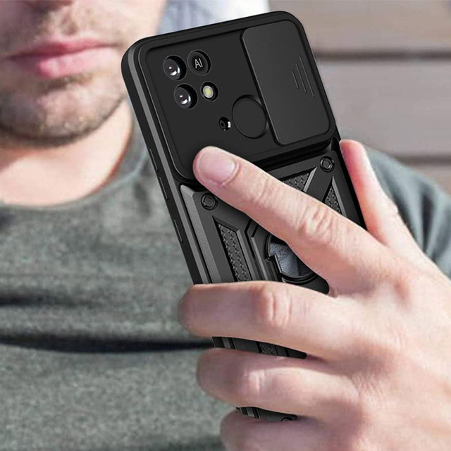 Alogy Camshield Stand Ring Etui na telefon z osłonką na aparat do Xiaomi Redmi 10c