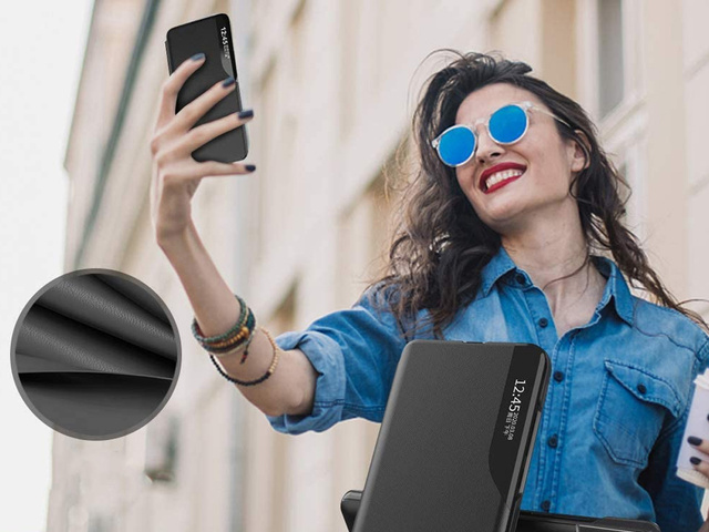 Alogy Etui na telefon portfel Smart View Cover do Galaxy A52 5G/ A52s Czarne