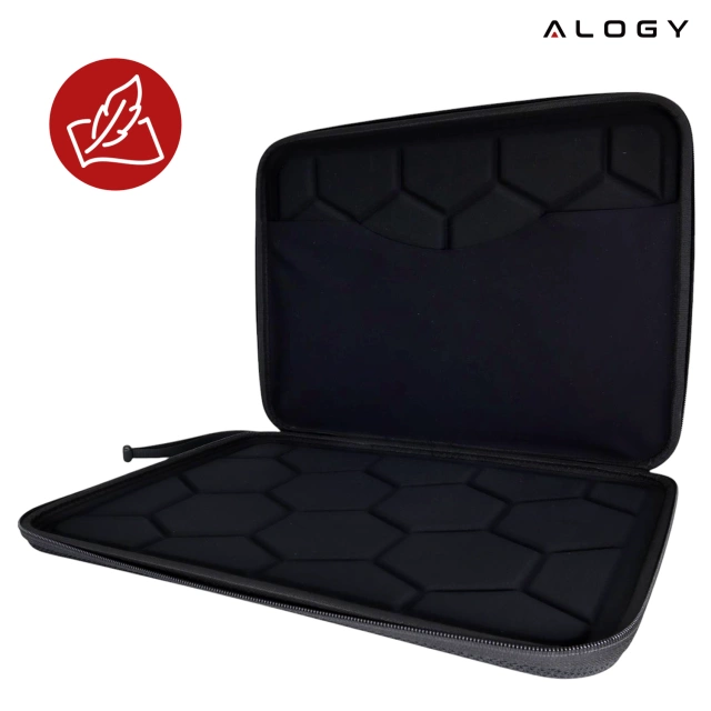 Torba na laptopa do MacBooka Air Pro 15" 16" Alogy ShieldCase Hard Foam Bag etui ochronne teczka 15-16" Czarna