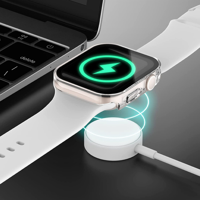 Alogy Protector Case 2w1 Obudowa ochronna z szkłem nakładka do Apple Watch 7/8 41mm Czarna