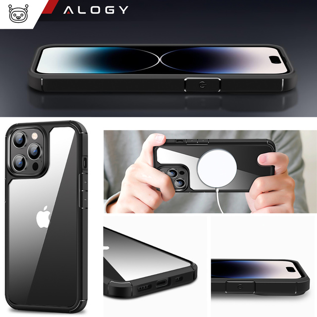 Alogy Hybrid Case Etui pancerne + 2x Szkło na ekran + 2x obiektyw do Apple iPhone 14 Pro Max Zestaw 5w1