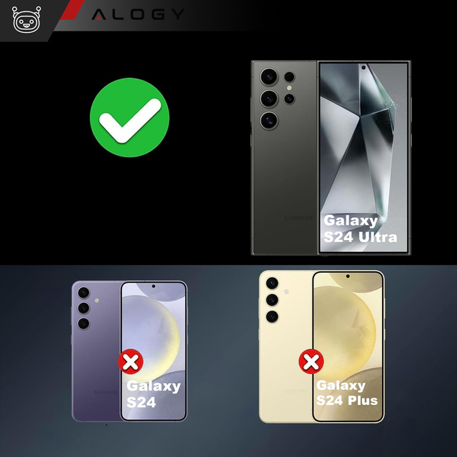 Etui do Samsung Galaxy S24 Ultra Mag Safe Case obudowa plecki Cover Anti-Shock Clear Alogy Przezroczyste