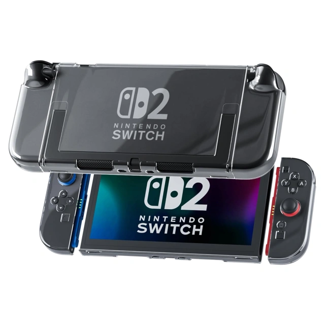 Etui ochronne do Nintendo Switch 2 (2025) – mocna, odporna obudowa z otworem na stopkę, twarda konstrukcja, idealne dopasowanie – Alogy Hard Case™ Przezroczyste
