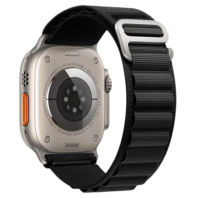 Alogy Pasek do Apple Watch 4/5/6/7/8/SE (38/40/41mm) sportowa opaska do zegarka Sport Strap Czarny