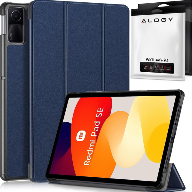 Etui na tablet do Xiaomi Redmi Pad SE 2023 11" obudowa ochronna z klapką Case Alogy Book Cover Granatowe