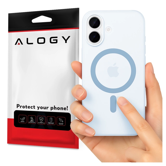 Etui do Apple iPhone 17 – matowa obudowa do MagSafe z ochroną obiektywu, smukłe i odporne na zarysowania, idealne dopasowanie – Alogy Skinny MatteCase™ Mist Blue