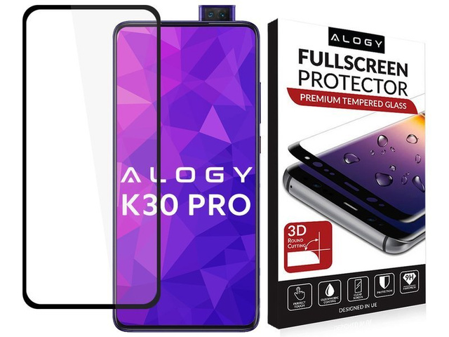 Szkło na telefon Alogy Full Glue do Xiaomi Redmi K30 Pro Czarne 
