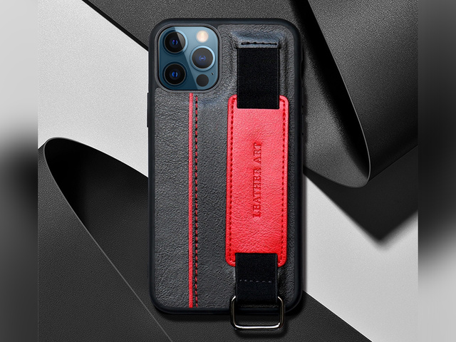 Alogy Etui na telefon obudowa Leather Case do iPhone 12 Pro Max 6.5 Czarne