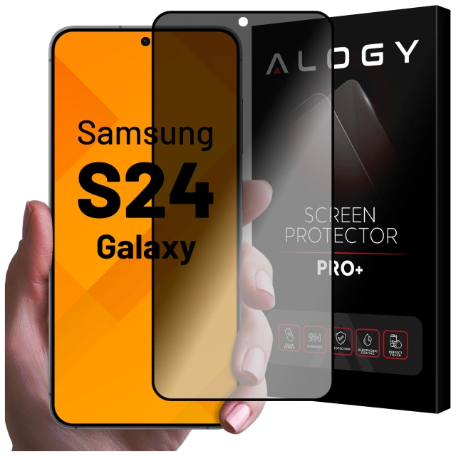Szkło hartowane Prywatyzujące do Samsung Galaxy S24 matowa ochrona na ekran Alogy Privacy Glass