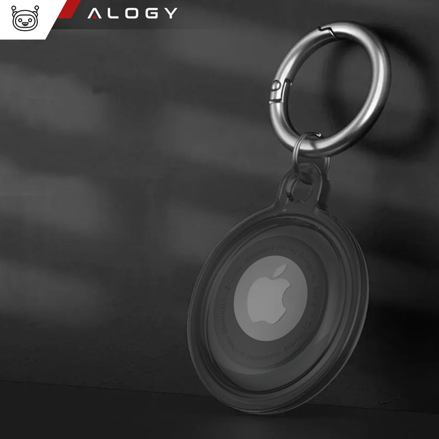 Alogy 2x Etui Protect Case 360 IPX8 Wodoodporne do Apple AirTag Obudowa z zawieszką matowe Czarne
