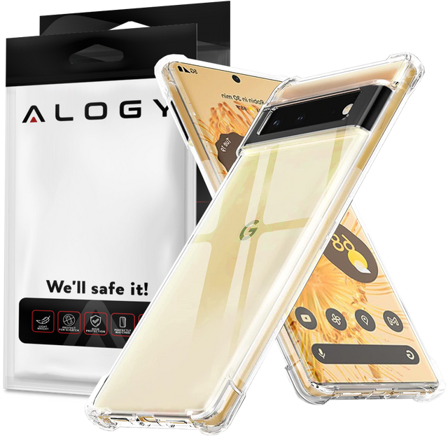 Alogy Etui na telefon pancerne ShockProof do Google Pixel 6 Przezroczyste