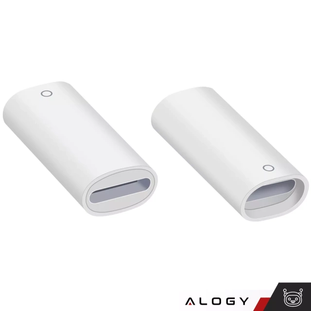 Adapter Alogy Pencil Charger do rysika Lightning - Lightning do Apple Pen umożliwiający ładowanie kablem Biały